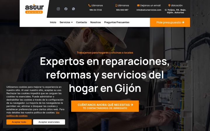 Screenshot of asturservicios.com