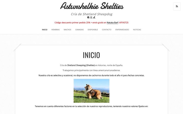 Skärmbild av asturshelkiekennel.com