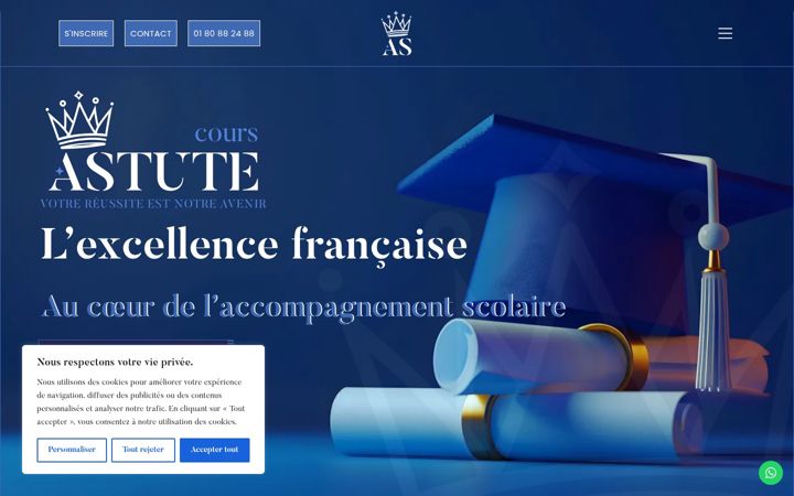 Екранна снимка на astute-cours.fr
