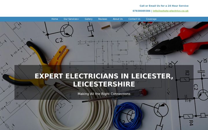 Screenshot of astute-electrics.co.uk