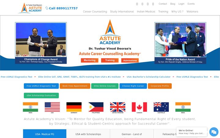 Screenshot of astuteacademy.com