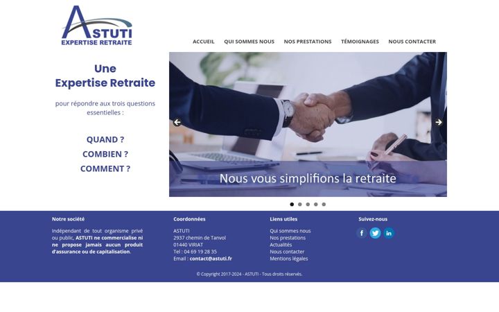 Screenshot of astuti.fr