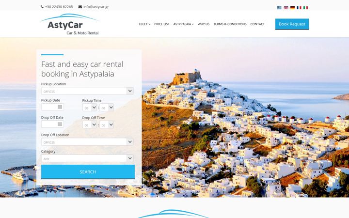 Snimka zaslona za astycar.gr
