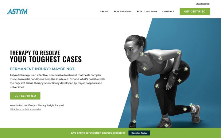 Screenshot of astym.com