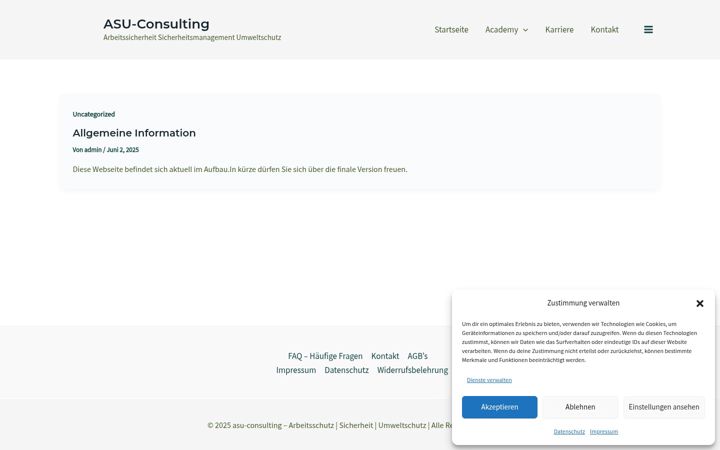 Ekrano kopija asu-consulting.de