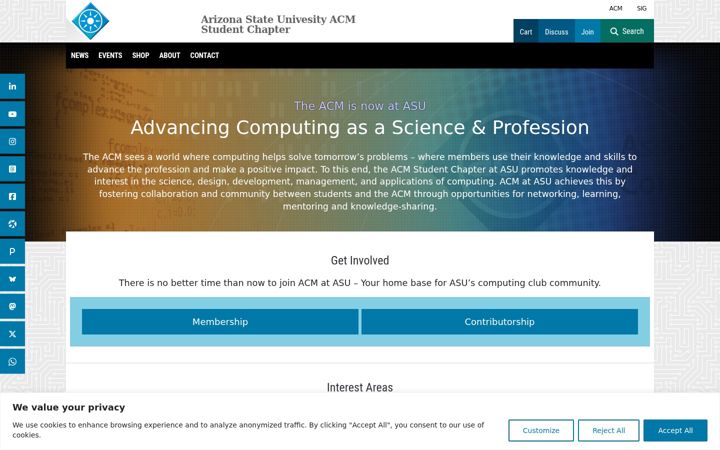 Screenshot of asu.acm.org