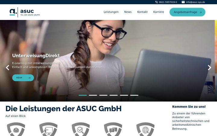 Ekrano kopija asuc-sys.de