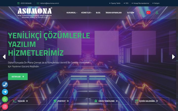 Screenshot of asumona.com.tr