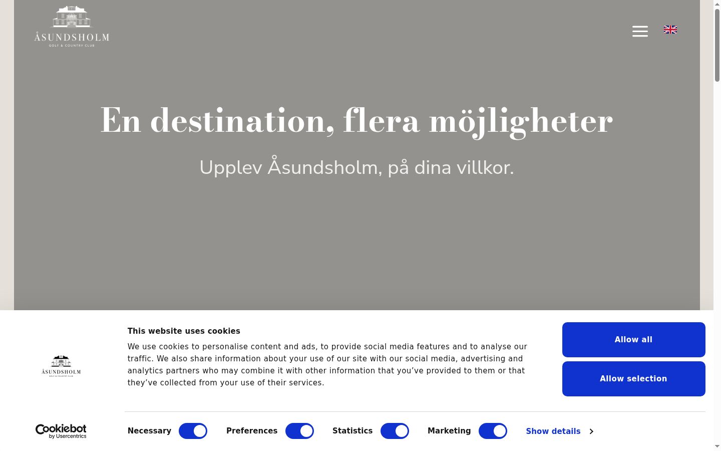 Snímka obrazovky banera súhlasu zobrazeného pred akoukoľvek interakciou