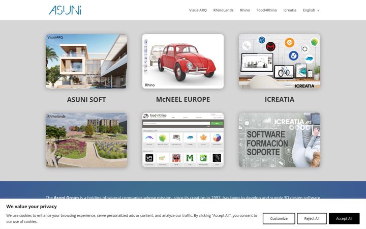 Screenshot of asuni.com