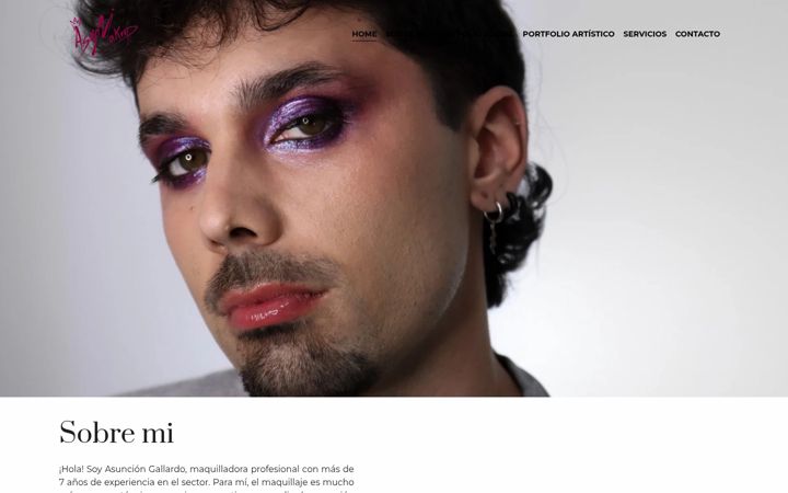 Screenshot of asunmakeup.com