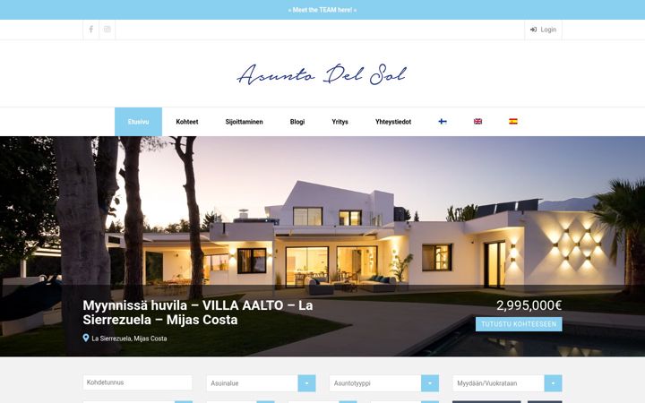Screenshot of asuntodelsol.com