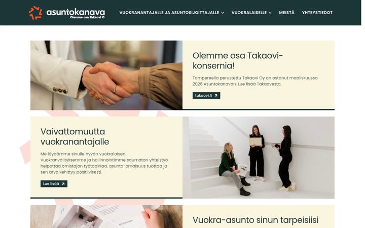 Skærmbillede af asuntokanava.fi