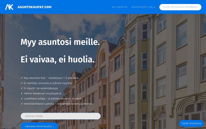 Screenshot of asuntokaupat.com