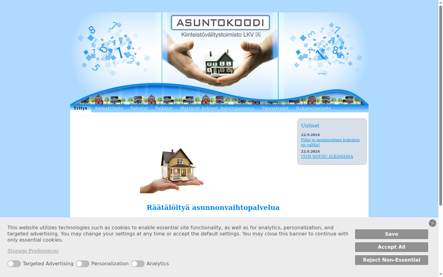 Captură de ecran a bannerului de consimțământ afișat înainte de orice interacțiune
