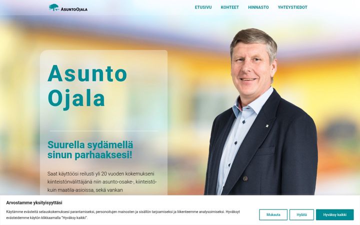 Skærmbillede af asuntoojala.fi