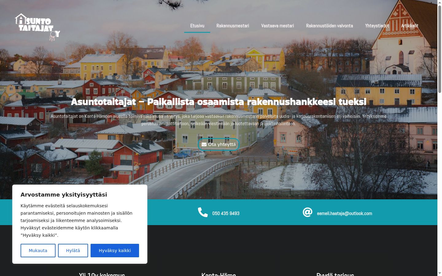 Snímek obrazovky baneru souhlasu zobrazeného před jakoukoli interakcí