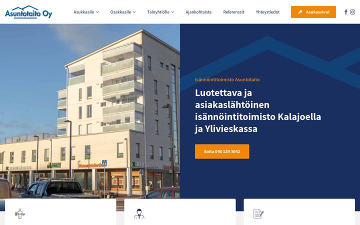 Skærmbillede af asuntotaito.fi