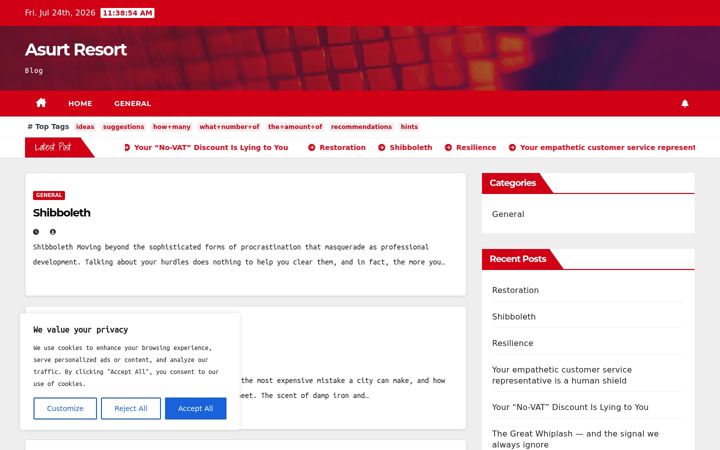 Screenshot of asurtresort.com