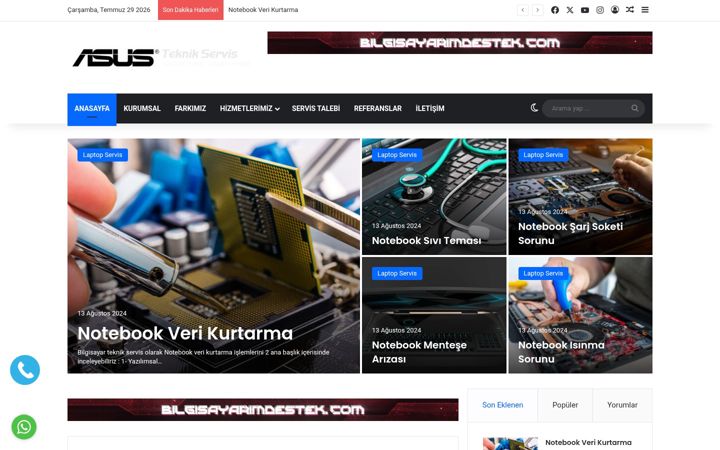 Zrzut ekranu asusteknikservisizmir.com