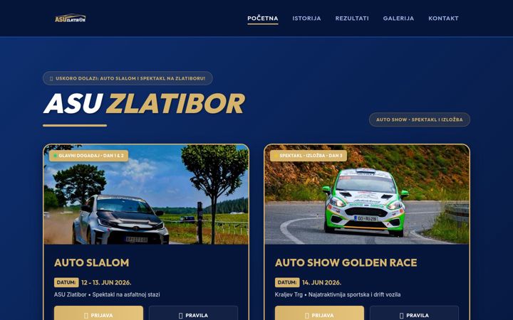 Screenshot of asuzlatibor.com