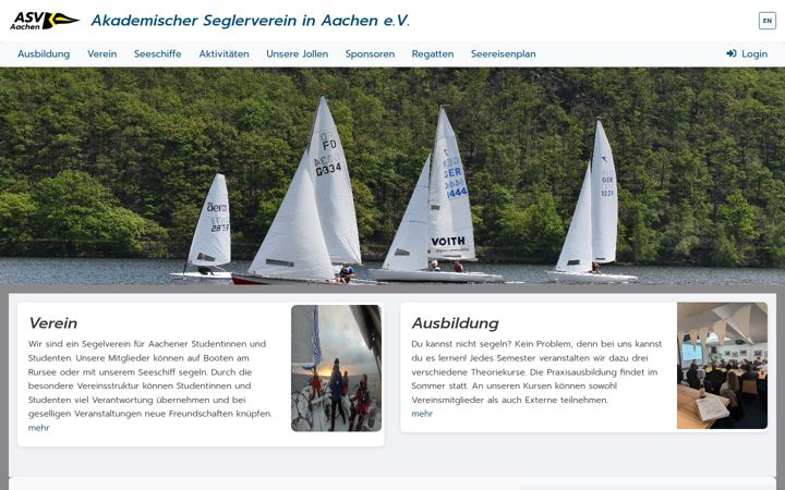 Skærmbillede af asv-aachen.de