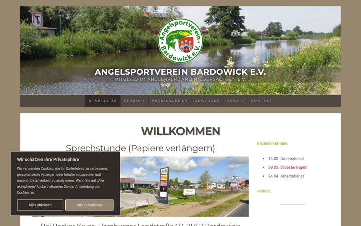 Skærmbillede af asv-bardowick.de