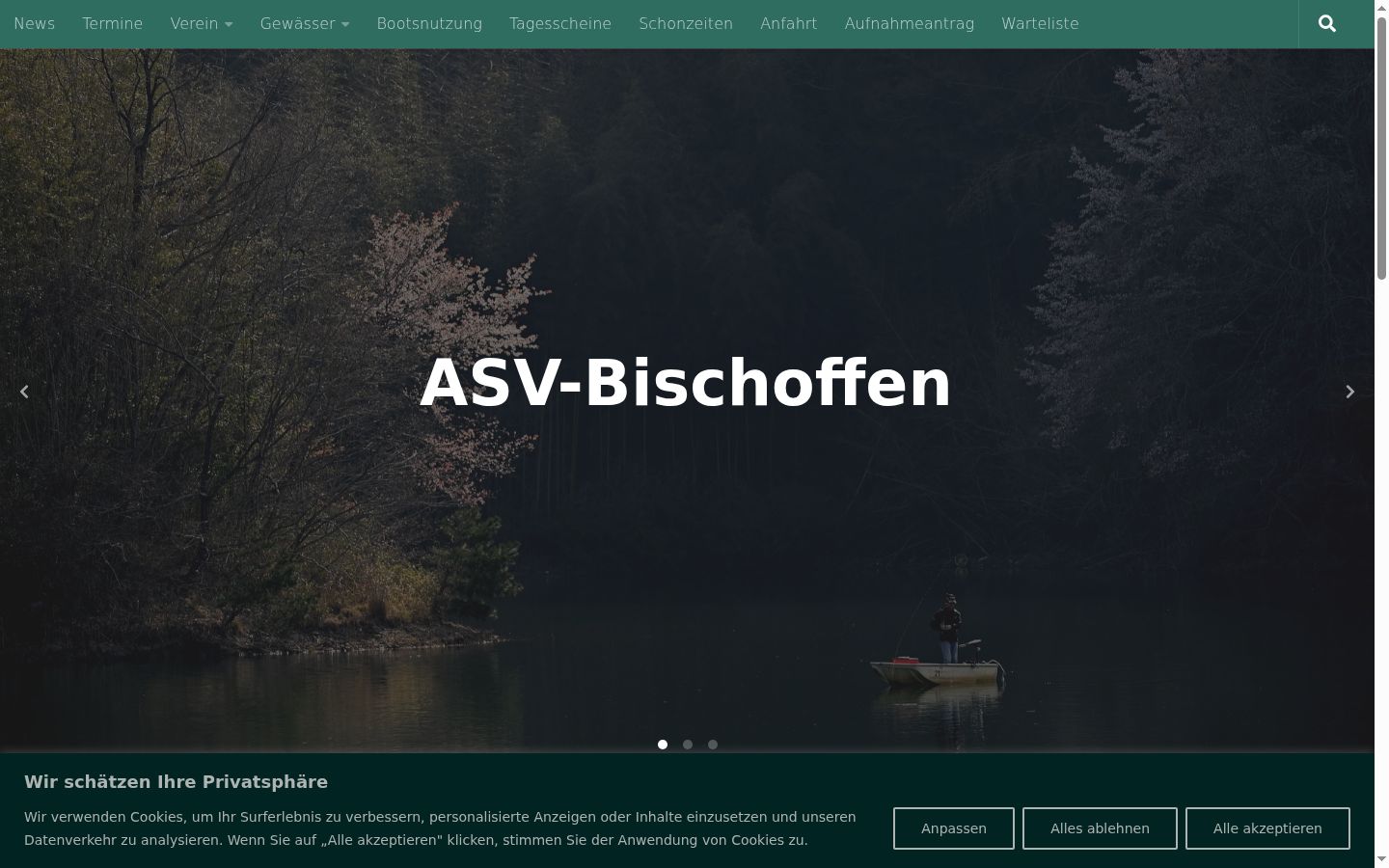 Screenshot of the consent banner shown before any interaction
