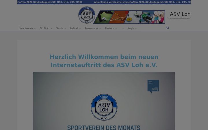 Snímek obrazovky asv-loh.de