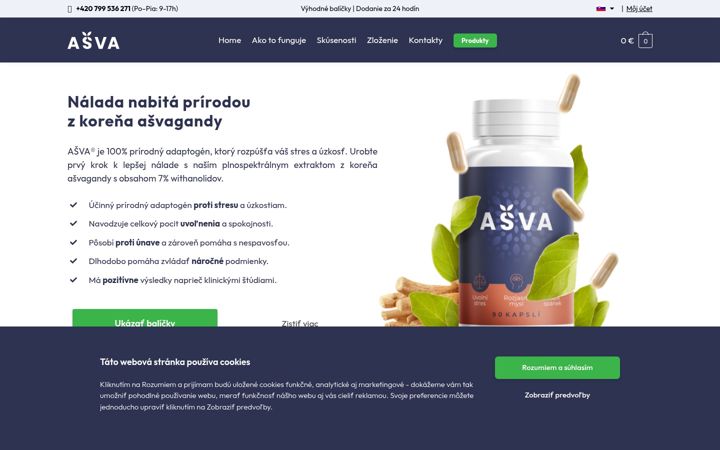 Snímek obrazovky asva.sk