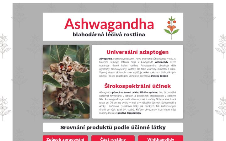 Screenshot of asvaganda-srovnavac.cz