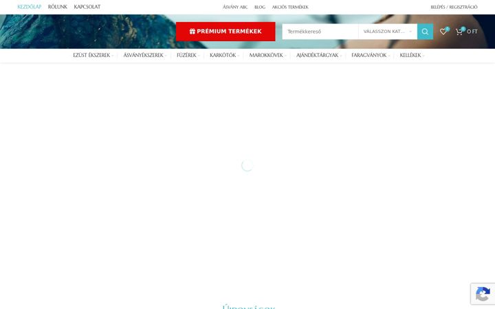 Screenshot of asvany-ekszer.hu