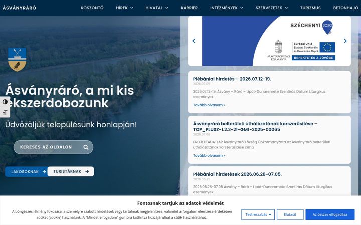 Екранна снимка на asvanyraro.hu