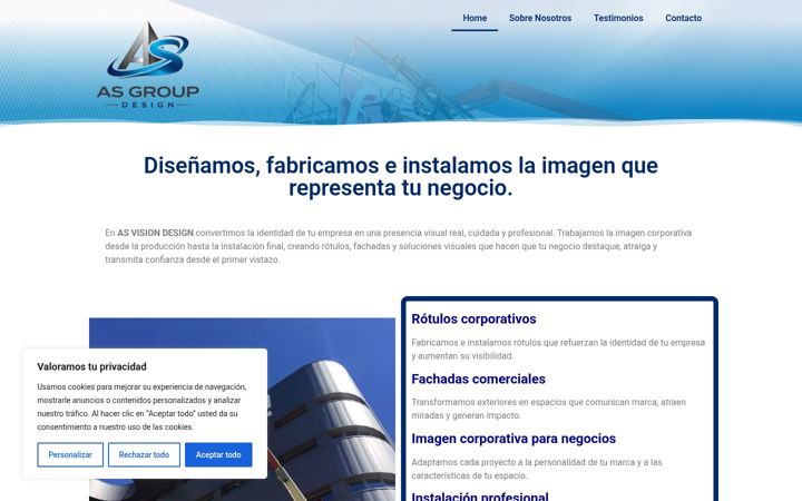 Screenshot of asvisiondesign.com