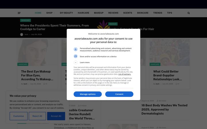 Screenshot of asvoriabeaute.com