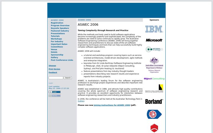 Screenshot of aswec.org