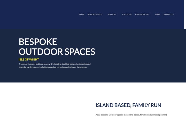 Screenshot of aswoutdoorspaces.co.uk