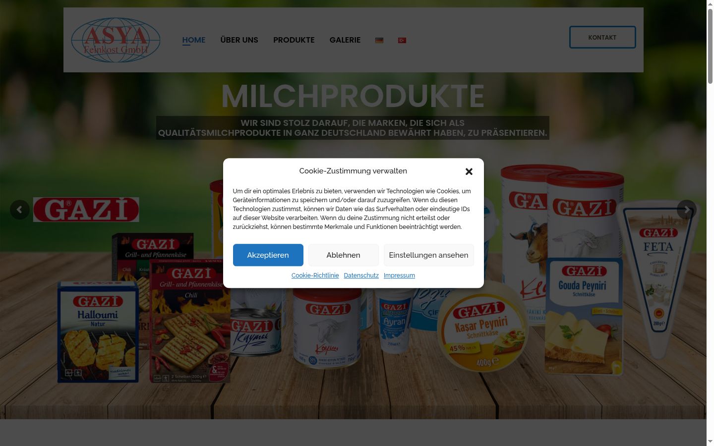 Snímek obrazovky baneru souhlasu zobrazeného před jakoukoli interakcí