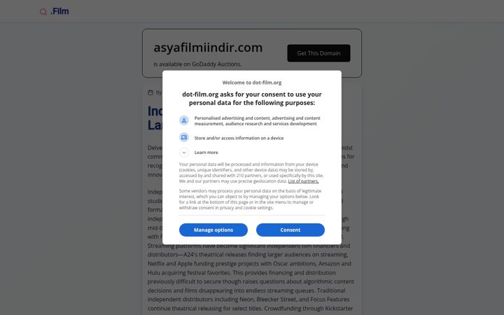 Screenshot of asyafilmiindir.com