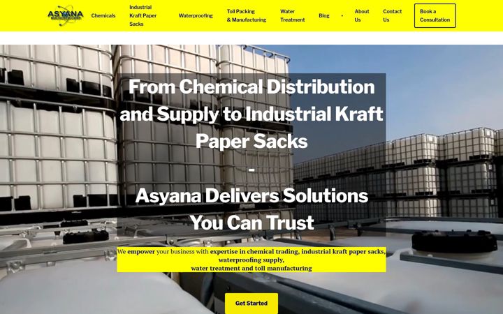 Screenshot of asyanamultichem.com
