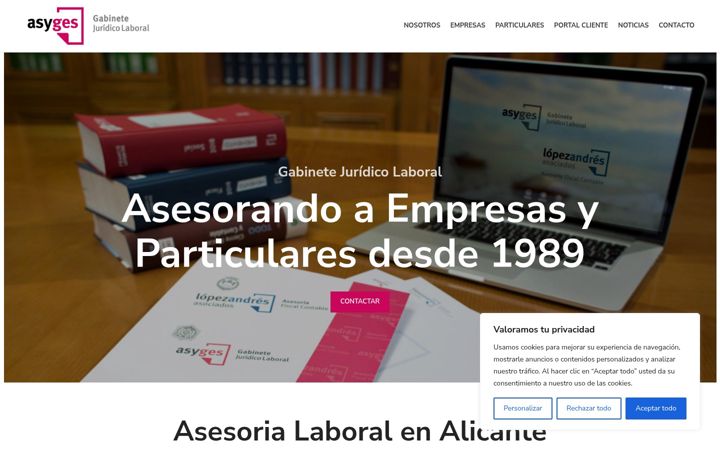 Screenshot of asyges.com