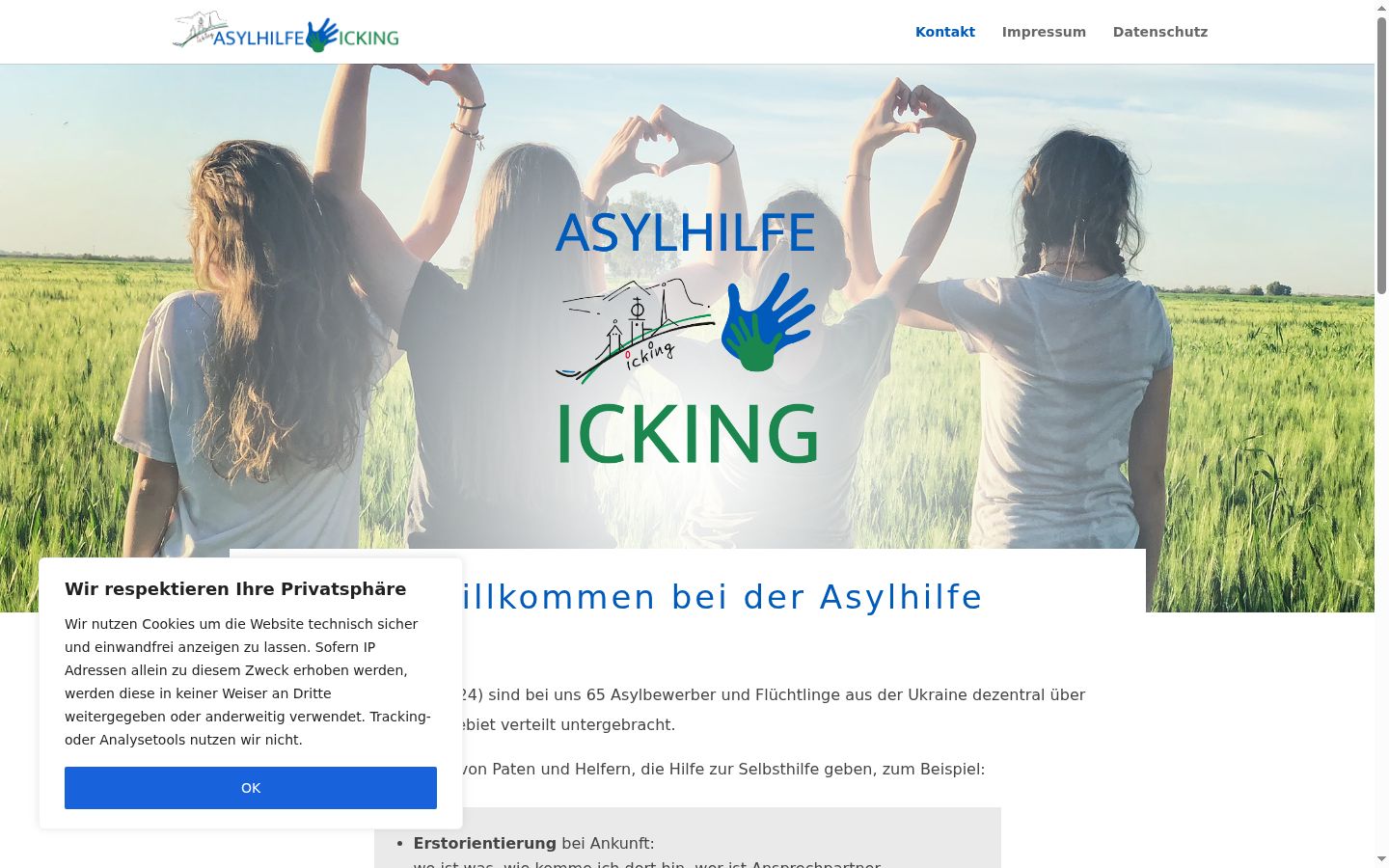 Ekrānuzņēmums ar piekrišanas baneri, kas tika rādīts pirms jebkādas mijiedarbības