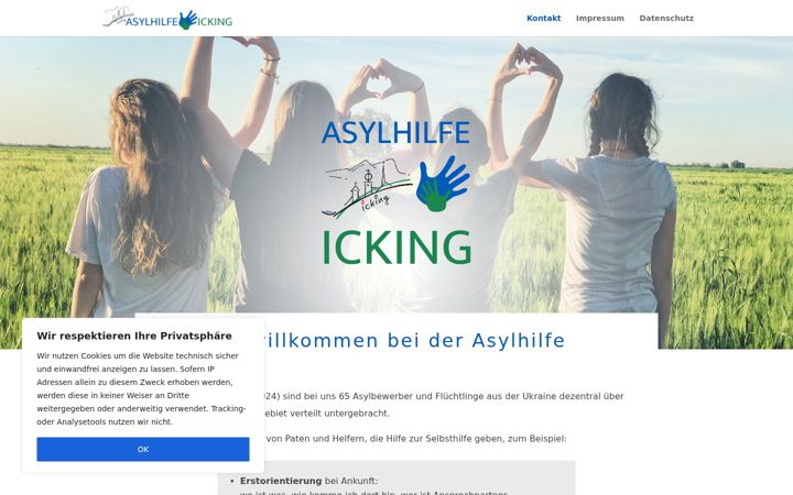 Screenshot ta' asylhilfe-icking.de