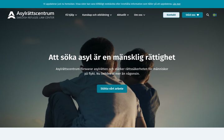 Zrzut ekranu asylrattscentrum.se