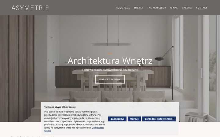 Screenshot von asymetrie.com.pl