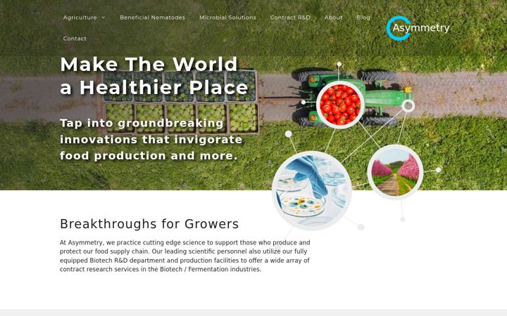 Screenshot of asymmetryinc.com