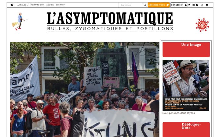 Screenshot di asymptomatique.be