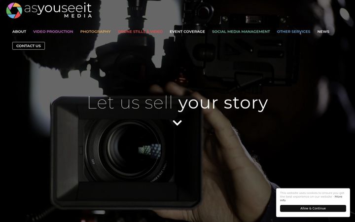 Screenshot of asyouseeitmedia.uk