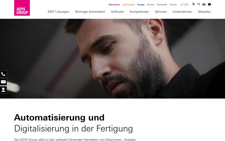 Screenshot of asys-group.com