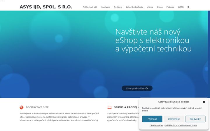 Screenshot of asys.cz